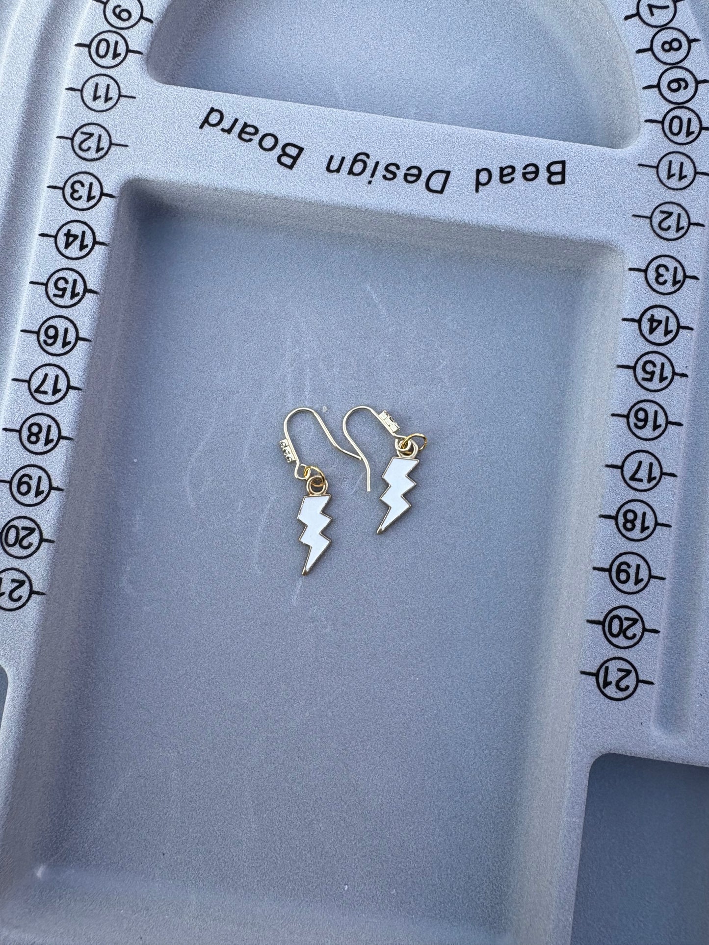 18k gold plated lightning earrings