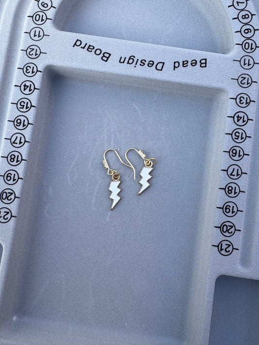18k gold plated lightning earrings