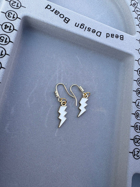 18k gold plated lightning earrings