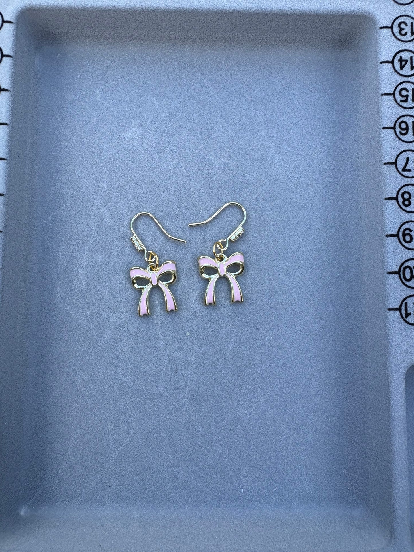 18k gold plated bow earrings
