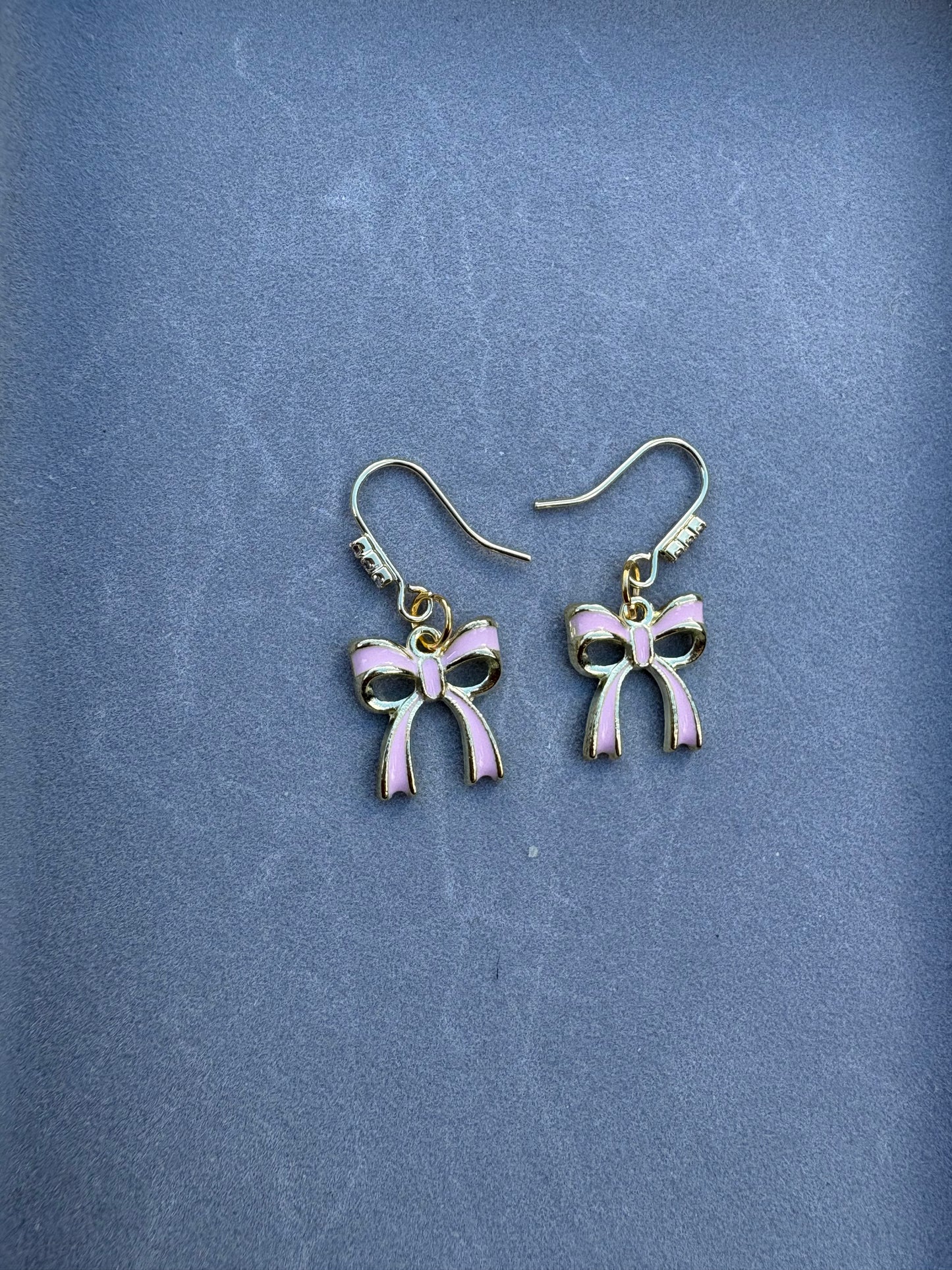 18k gold plated bow earrings