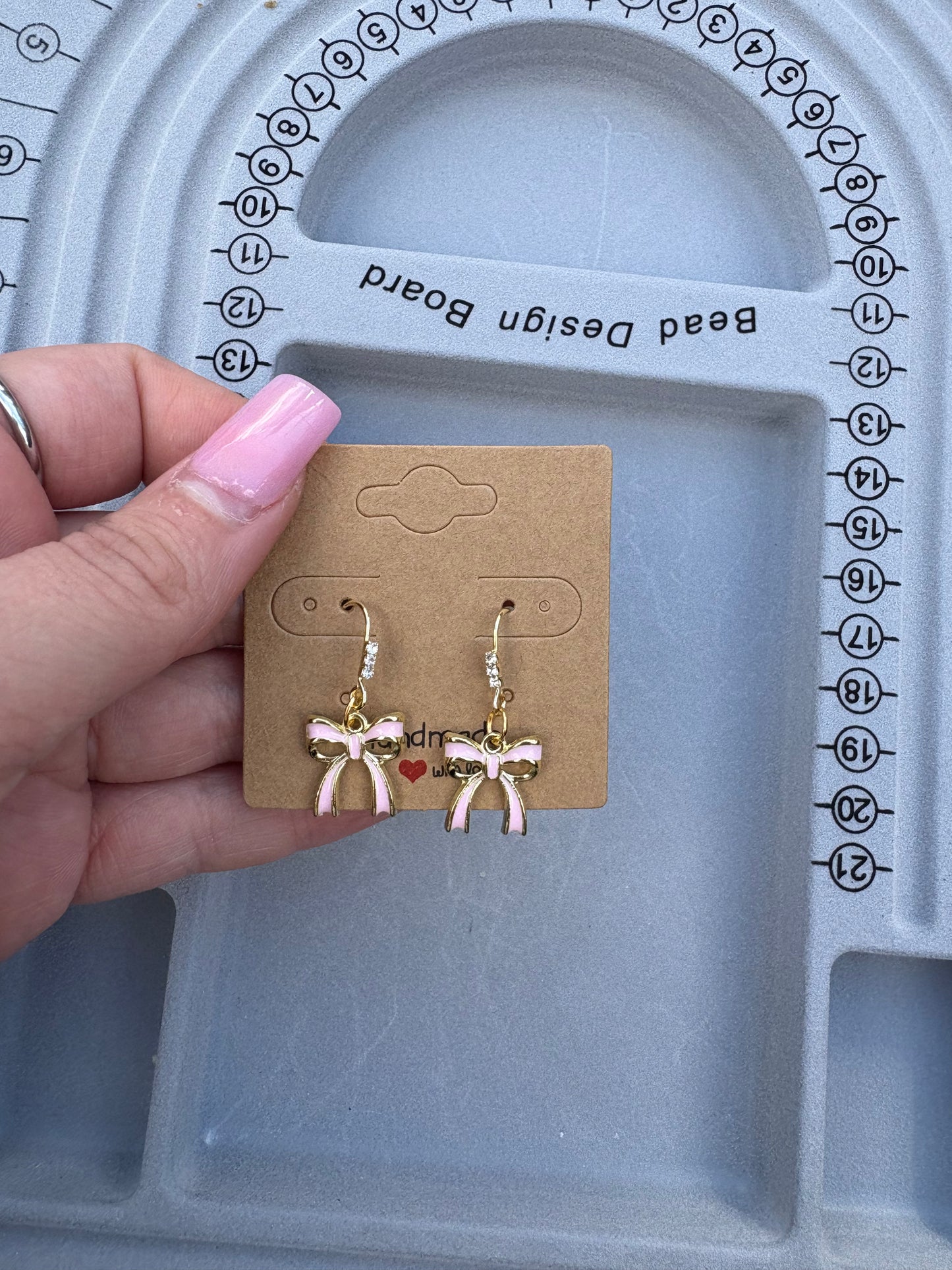 18k gold plated bow earrings