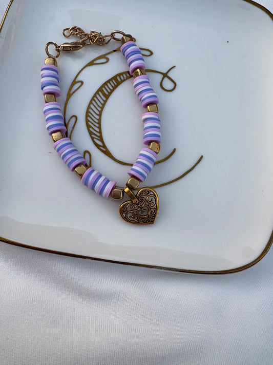 Adjustable heart bracelet