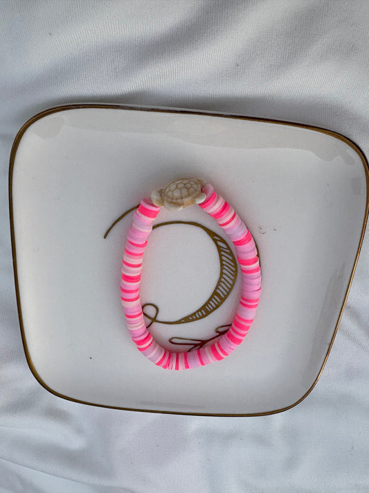 Pink turtle bracelet