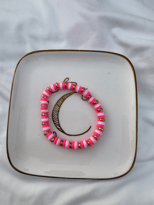 Pink beaded bracelet