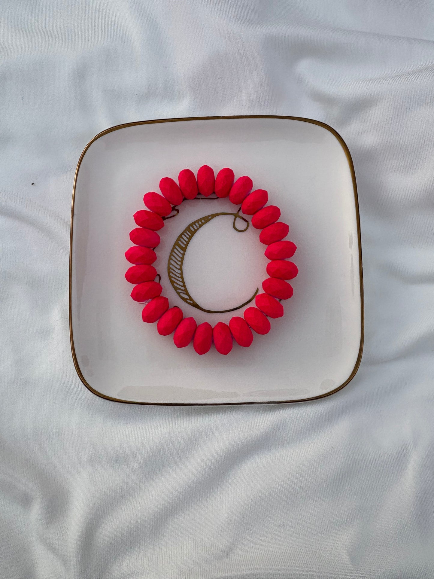 Red beaded bracelet